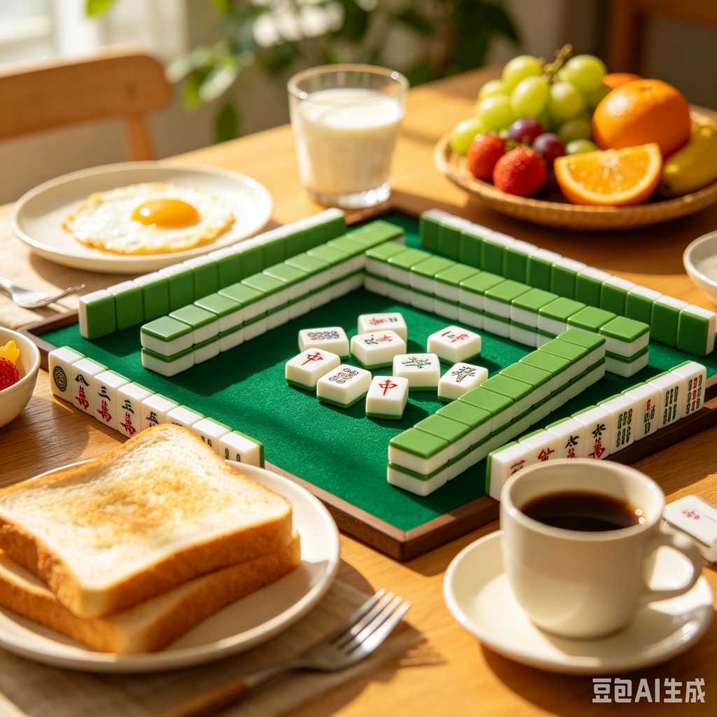 mahjong set with dice and chips